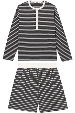 B+AB Gestreiftes Short-Set