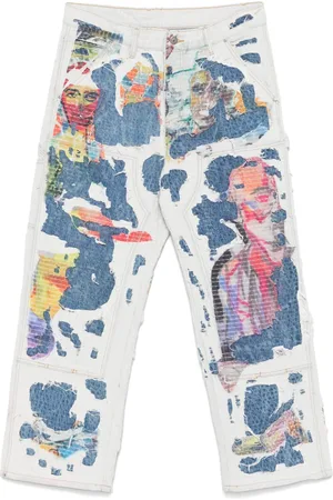 KIDSUPER STUDIOS Hose im Distressed-Look