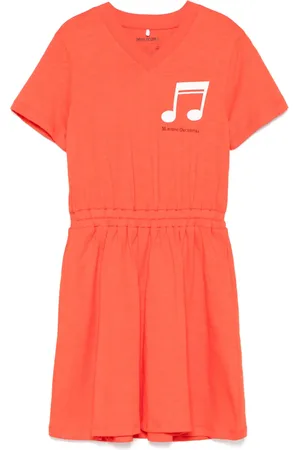 Mini Rodini Kleid mit Noten-Print
