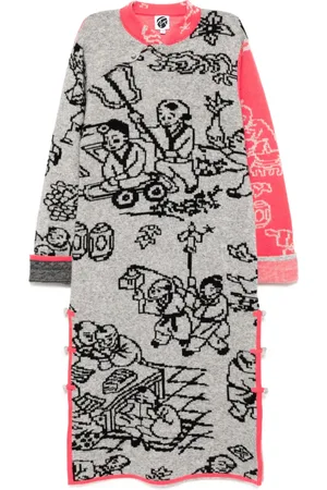 YANYAN KNITS Gemustertes Kleid