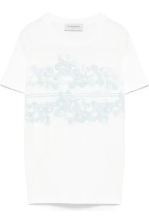 Ermanno Firenze T-Shirt mit Kristallen