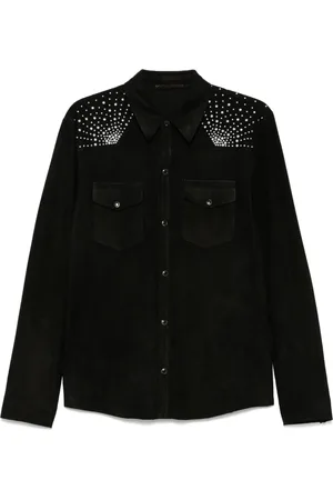 SALVATORE SANTORO Hemdjacke aus Leder