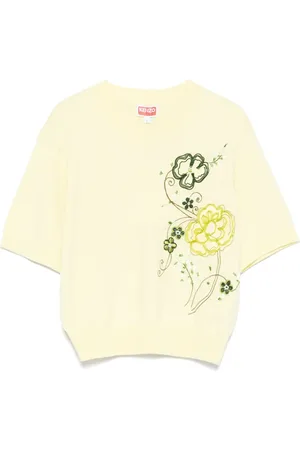 Kenzo Verziertes Peonies T-Shirt
