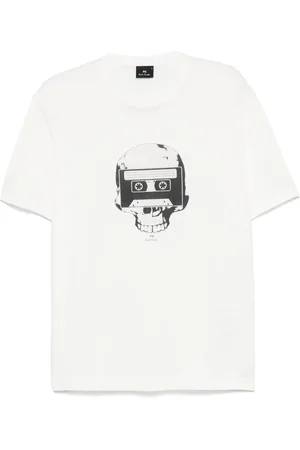 Paul Smith T-Shirt mit Totenkopf-Streifen-Print