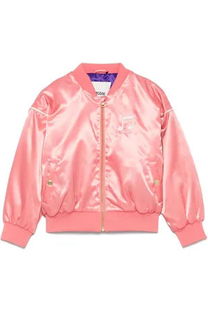 Mini Rodini Bestickte Bomberjacke aus Satin