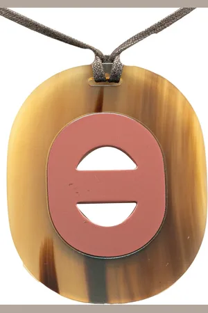 Hermès 2000-2024 Buffalo Horn Fidelio Halskette mit Anhänger