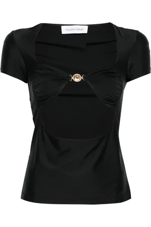 Marine Serre Drapiertes Top