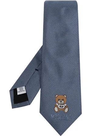 Moschino Krawatte mit Bärenstickerei