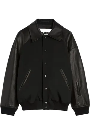 Jil Sander Lederjacke mit Kontrasteinsätzen