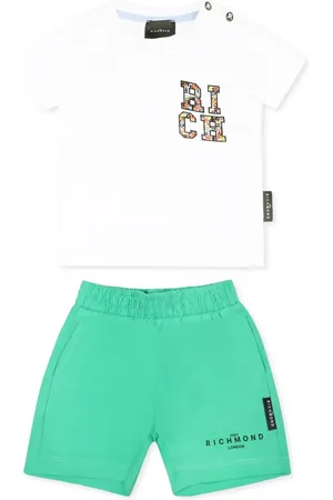 John Richmond Set aus Shorts mit Logo