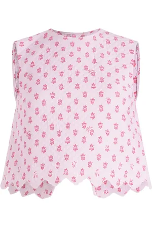 Patou Gestepptes Cropped-Top mit Blumen-Print