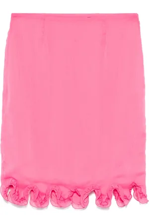ROTATE Chiffonrock mit Rüschenbesatz