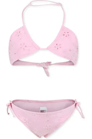 MC2 SAINT BARTH Bikini mit blumiger Stickerei