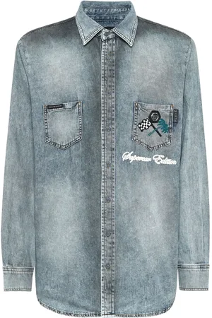 Philipp Plein Cars Racing Jeanshemd