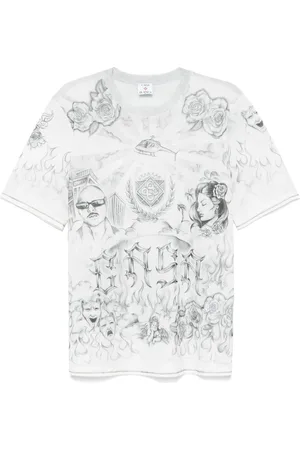 Casablanca T-Shirt mit Tattoo-Print