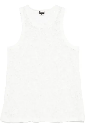 Comme des Garçons Top mit Blumenspitze