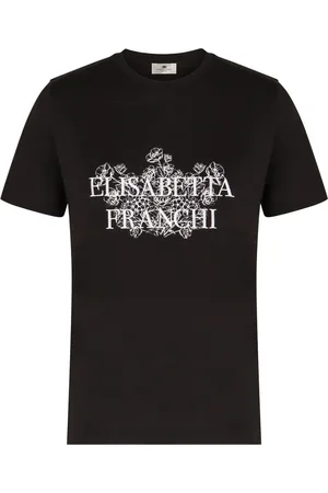 Elisabetta Franchi T-Shirt mit Logo-Stickerei