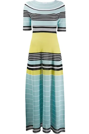 Lanvin Langes Strickkleid mit Streifen