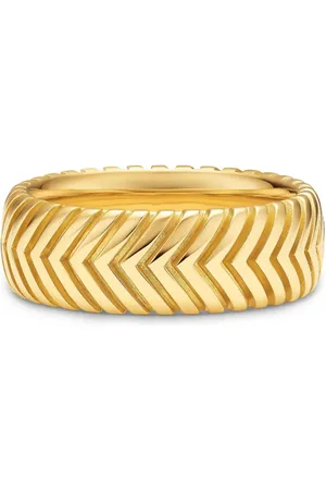 David Yurman 18kt Chevron Gelbgoldring