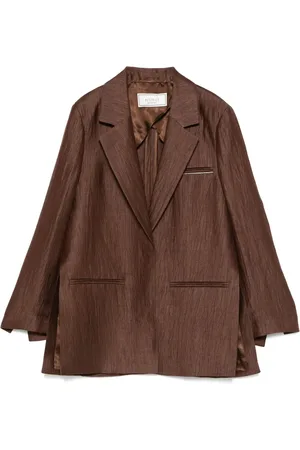 PESERICO SIGN Gabardine-Blazer mit Knitteroptik