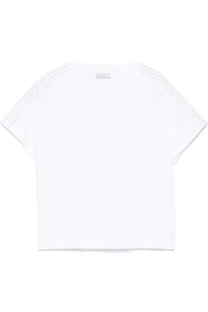 PESERICO SIGN T-Shirt mit Kugelkettendetail