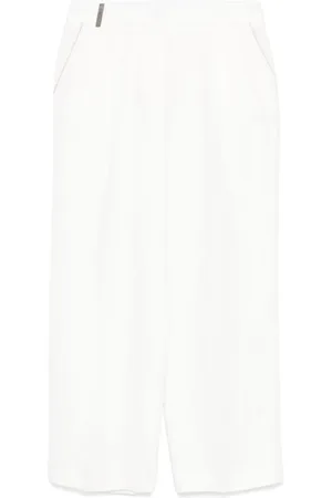 PESERICO SIGN Gabardine-Hose aus Leinen