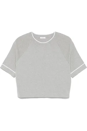 PESERICO SIGN Gestricktes T-Shirt mit Kontrastborte