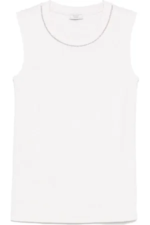PESERICO SIGN Tanktop mit Punto Luce-Besatz