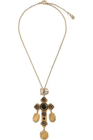 Dolce & Gabbana 18kt Gelbgoldhalskette mit Kreuzanhänger