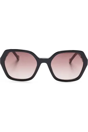 Carolina Herrera Sonnenbrille mit sechseckigem Gestell