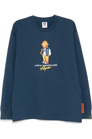 A Bathing Ape Langarmshirt mit grafischem Print