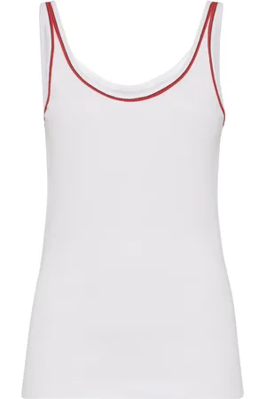 Brunello Cucinelli Jersey-Tanktop mit Paspeln