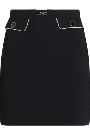 Elisabetta Franchi Rock mit Logo-Schild