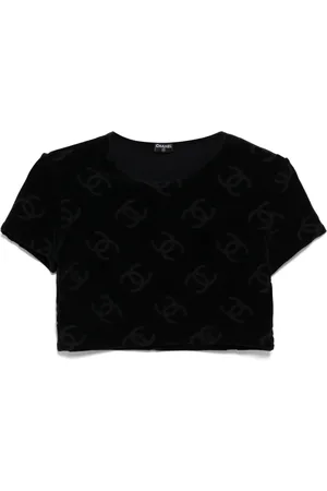 CHANEL 1990-2000s T-Shirt mit CC-Print