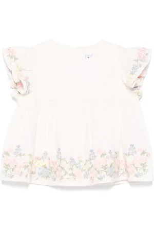 Tartine Et Chocolat Bluse und Höschen mit Blumenstickerei