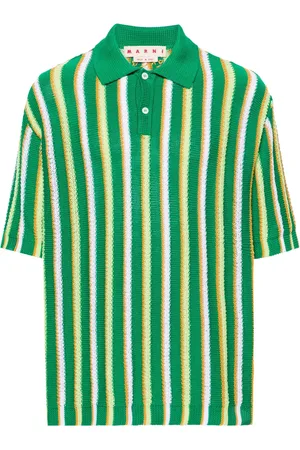 Marni Gehäkeltes Poloshirt mit Streifen