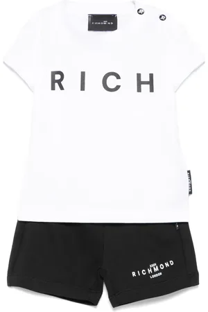 John Richmond Set aus T-Shirt und Shorts mit Logo