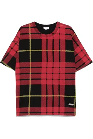 Alexander McQueen Kariertes T-Shirt
