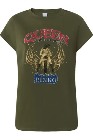Pinko T-Shirt mit Queen of the Road-Print