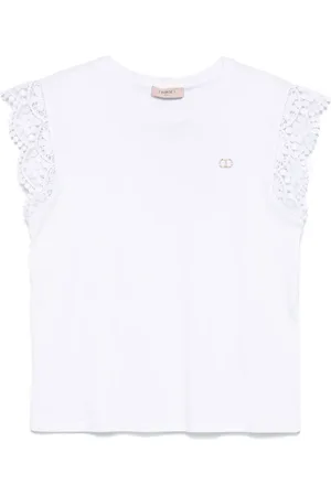 Twin-Set T-Shirt mit Spitzendetail