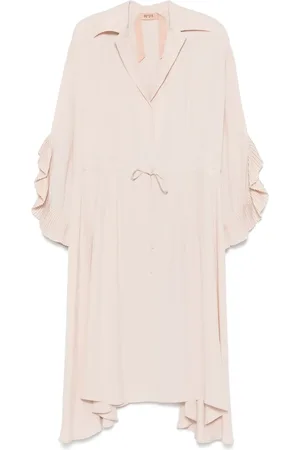 Nº21 Asymmetrisches Hemd-Midikleid