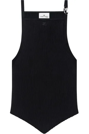 Courrèges Tanktop mit spitzem Saum