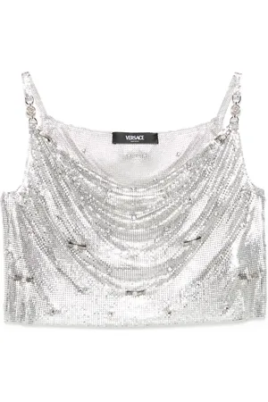 VERSACE Mesh-Tanktop aus Aluminium