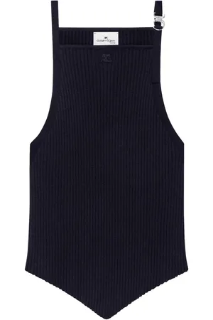 Courrèges Tanktop mit spitzem Saum