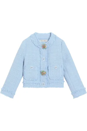 Dolce & Gabbana Tweed-Jacke mit verzierten Knöpfen