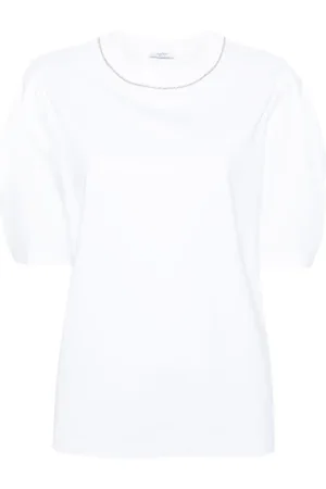 PESERICO SIGN T-Shirt mit Perlenbesatz