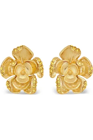 Oscar de la Renta Kleine Pavé Rose Ohrringe