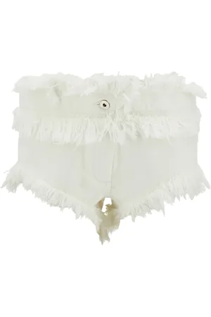 Salvatore Ferragamo Ausgefranste Jeans-Shorts
