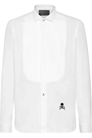Philipp Plein Besticktes Hemd mit Faltendetail