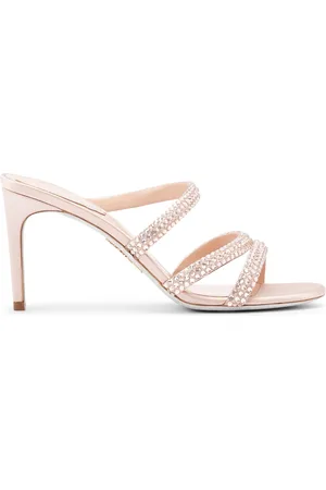 RENE CAOVILLA Lisa Sandalen aus Satin 80mm